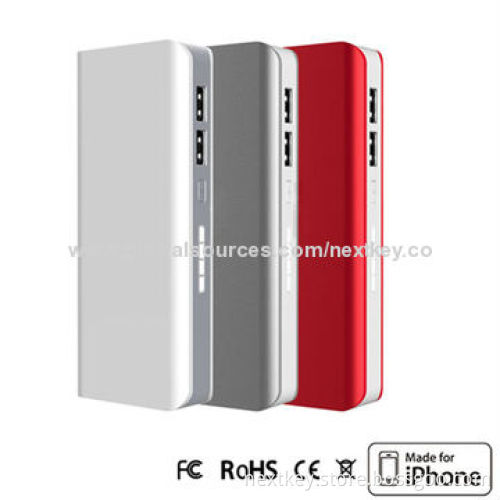 Dual-USB Port Mobile Power Banks with 1 Year Warranty and LED Indicators